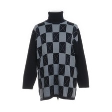 Yorn, Rollkragenpullover, Größe: 42/44, Blau, Acryl/Wolle, Karo, Feinstrick #TAG