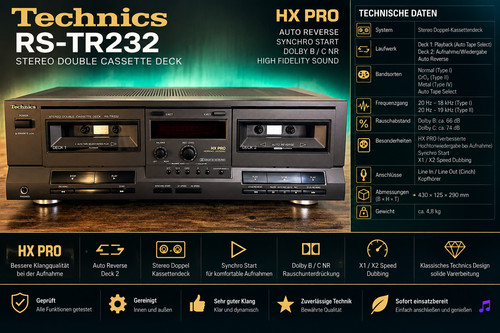 Technics tr232 - technics, rs-tr232