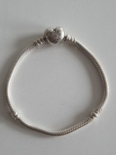 Pandora Moments Schlangenarmband mit Herzverchluss Silber 925 TOP !!!