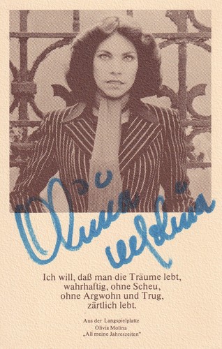 Autogramm olivia molina - autogramm,