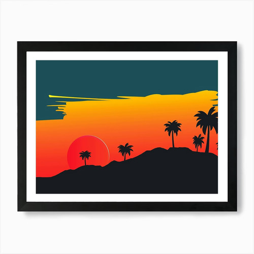 Sonnenuntergang mit palmen - mit,