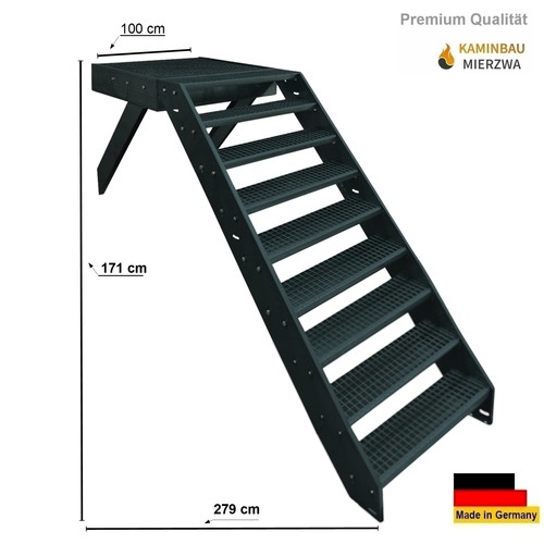 Stahltreppe treppe anthrazit - stahltreppe,