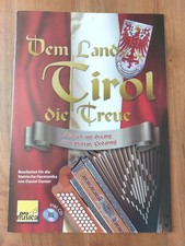 Steirische Harmonika Griffschrift, "Dem Land Tirol die Treue" neuwertig mit CD
