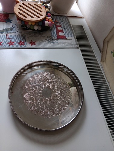 Silber tablett versilbert - silber,