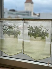 2er Pack Panneaux, Scheibengardine mit Tunneldurchzug, Farbe Bunt, mit Dreicksab