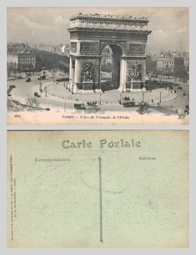 Alte postkarte paris l - postkarte, l'arc