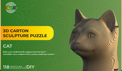 Puzzle skulptur aus - -,