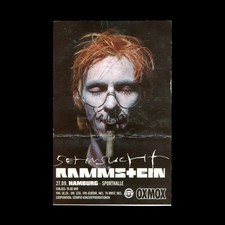 Rammstein Ticket 1997 - Sehnsucht - Hamburg - Konzert Karte Tour - Vintage