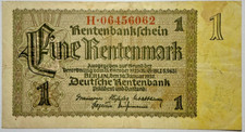 Deutsches reich rentenmarkt - reich, 1