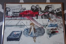 Wolf Vostell, 1980. Original Collage. UNIKAT. Signiert und datiert. FLUXUS