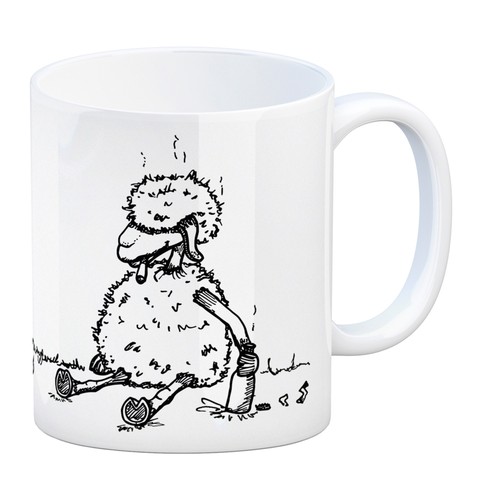 Kaffeebecher mit schaf - kaffeebecher, motiv