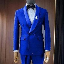 Doppelbrüstig Smoking Anzüge Arbeitskleidung Herren Bräutigam Maßgeschneidert