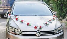 Rosengirlanden Autoschmuck Hochzeit 2 Stück a' 2 25 m auf Organza Mit Saugnäpfen