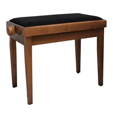 KLAVIERBANK - PIANO HOCKER STUHL - WALNUSS BRAUN - CORDPOLSTER SCHWARZ - KL3