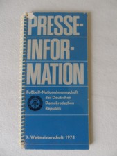 Fußall WM 1974, Broschüre,DDR, Vorstellung aller Spieler, Rarität