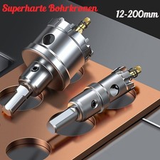 Lochsäge Hartmetall HM Bohrkrone Kreisschneider für Edelstahl 12-200 mm Bohrer