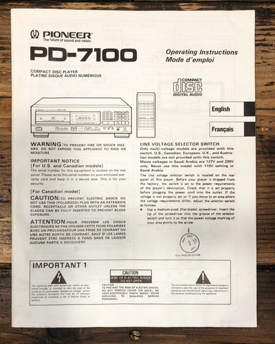 Pioneer 7100 player - pd-7100,