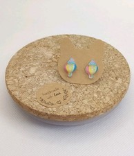 Ohrringe Ohrstecker Muschel Regenbogen