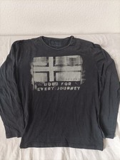 NAPAPIJRI Herren T Shirt Langarm Gr XL Outdoor Sport Logo