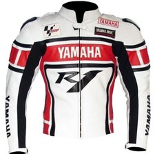 Neue Yamaha R1 Motorrad Racing Biker Lederjacke, MotoGP Yamaha Biker Lederjacke.