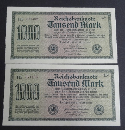 Reichsbanknote 1000 mark - x,