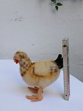 schönes Sammlerstück grosses Steiff Huhn 3370 mit Knopf 1960/70er - H 16 cm -B1