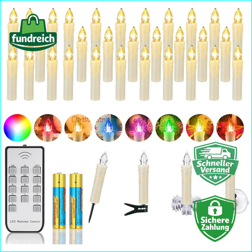 Led weihnachtskerzen mit - weihnachtskerzen,
