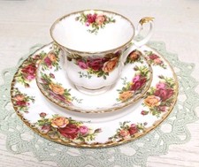 Royal Albert? Old Country Rose?dreiteiliges Kaffeegedeck 