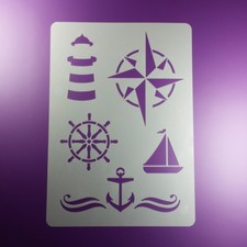 A3 Schablone Leuchtturm Anker