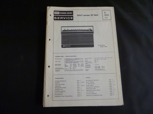 Original service manual itt - manual,