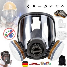 Vollgesichtsmaske Atemschutzmaske mit Filter Vollmasken Staubmaske Gasmaske