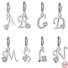 925 Silber Schmuck Anhänger Halskette Kette Buchstaben Geschenk Mode Familie