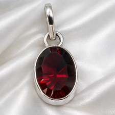 Granat anhänger silber 925 - silber,
