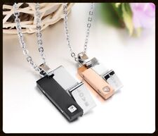 2x EDELSTAHL PARTNER FREUNDSCHAFT KETTEN GRAVUR ZIRCONIA PÄRCHEN KETTE GESCHENK