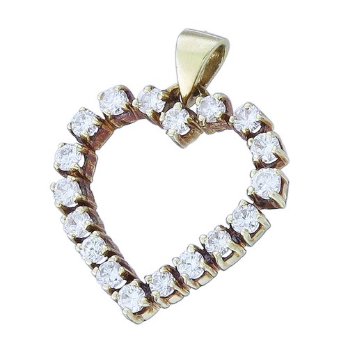 Herz anhänger mit brillanten - anhänger,