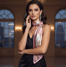 Seide Tuch Rosa Seidentuch Seidenschal Halstuch 90x90cm Bandana Schal Damen