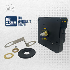 Quarzuhrwerk lautlos 12 mm