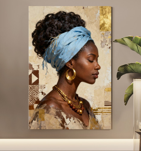Afrikanische frau kunst bild - afrikanische,