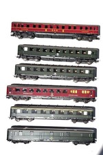 Liliput HO 6teiliges Schürzenwagen Set einschließlich Postwagen