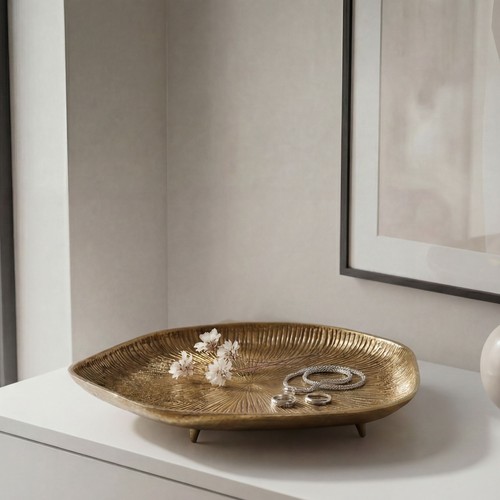 Dekoschale gold metall 40cm - dekoschale,
