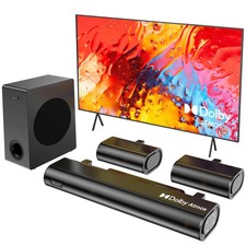 Dolby Atmos Soundbar 380W 5.1CH mit 5.25'' Subwoofer 2 Bluetooth Rear Lautsprecher 