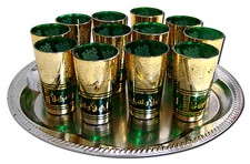 Orientalische Teegläser Glas Gläser Rot Blau Gold bis zu 2880 stk Orient Glas