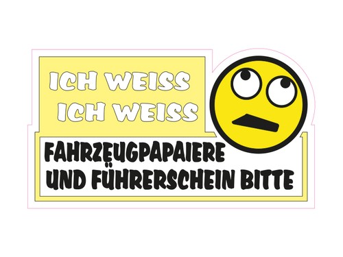 Aufkleber ich weiss - 1,