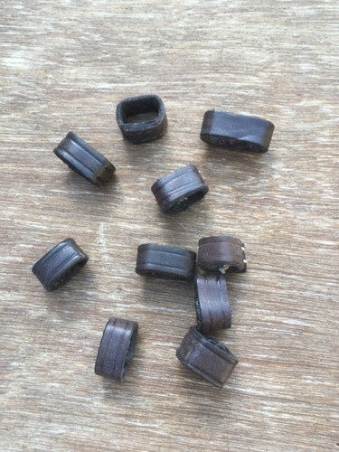 Lederschlaufen dunkelbraun - 10,