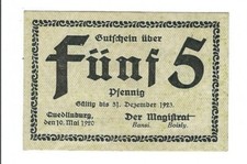 Notgeld - Quedlinburg - Stadt Quedlinburg - 5 Pf. - 1920 - Verkehrsausgabe - Wz