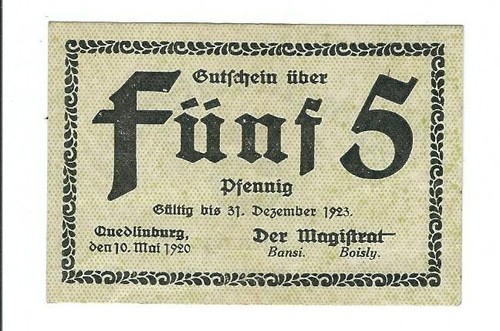 Notgeld quedlinburg stadt - quedlinburg,