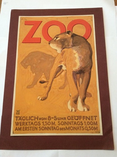 Originalzeichnung plakat zoo - plakat, /