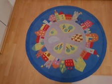 Haba Kinderteppich Stadt, rund, Durchmesser 120 cm, Kinderzimmer