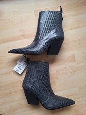 Zara Cowboy Ankle Boots Spitz