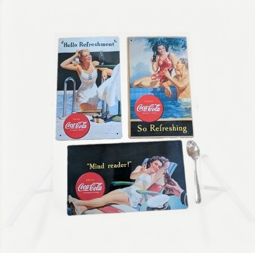 Coca cola blechschilder - 3x,